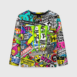 Лонгслив детский Monster energy logo brend, цвет: 3D-принт