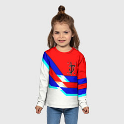 Лонгслив детский Doom geometry cyber sport, цвет: 3D-принт — фото 2