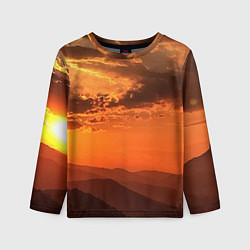 Лонгслив детский Закат на перевале актопрак, цвет: 3D-принт