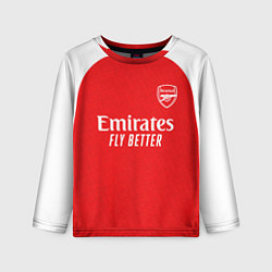 Лонгслив детский Анри домашняя форма Арсенал 2025 2026, цвет: 3D-принт
