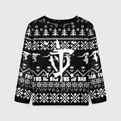 Лонгслив детский Doom x elders scrolls pattern, цвет: 3D-принт