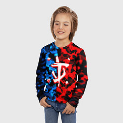 Лонгслив детский Doom камуфляж текстура, цвет: 3D-принт — фото 2