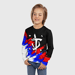 Лонгслив детский Doom триколор краски, цвет: 3D-принт — фото 2