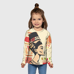 Лонгслив детский Нефертити, цвет: 3D-принт — фото 2