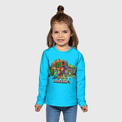 Лонгслив детский Мобы майнкрафт, цвет: 3D-принт — фото 2