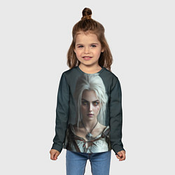 Лонгслив детский Цири с янтарными глазами, цвет: 3D-принт — фото 2