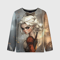 Лонгслив детский Цири в мультяшном стиле, цвет: 3D-принт