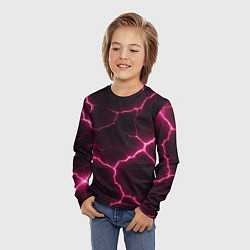 Лонгслив детский Розовый свет из разлома плит, цвет: 3D-принт — фото 2