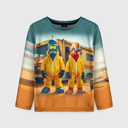 Лонгслив детский Zoidberg and Bender - Breaking bad soap opera, цвет: 3D-принт