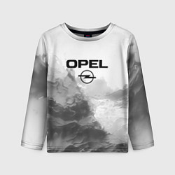 Лонгслив детский Opel на сером абстрактном фоне, цвет: 3D-принт