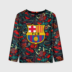 Лонгслив детский Barcelona japan tatoo, цвет: 3D-принт