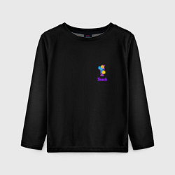 Лонгслив детский Night beach, цвет: 3D-принт