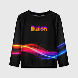 Лонгслив детский Illusion, цвет: 3D-принт