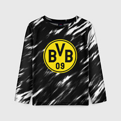 Лонгслив детский Borussia штрихи красок текстура, цвет: 3D-принт