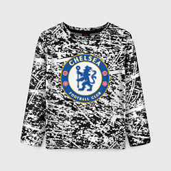 Лонгслив детский Челси штрихи красок, цвет: 3D-принт