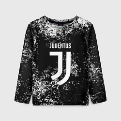 Лонгслив детский Ювентус брызги красок, цвет: 3D-принт