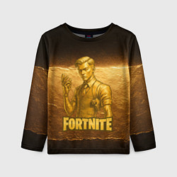Лонгслив детский Fortnite золотой Мидас, цвет: 3D-принт