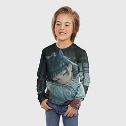 Лонгслив детский Маомао с кошачьими ушками, цвет: 3D-принт — фото 2