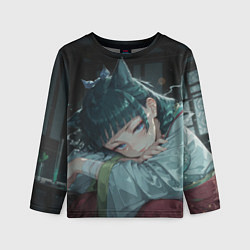 Лонгслив детский Маомао с кошачьими ушками, цвет: 3D-принт