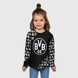 Лонгслив детский Borussia китайские символы текстура, цвет: 3D-принт — фото 2