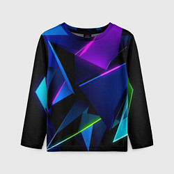 Лонгслив детский Neon geometric, цвет: 3D-принт