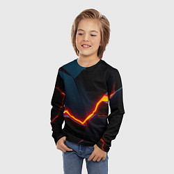 Лонгслив детский Breaking block, цвет: 3D-принт — фото 2