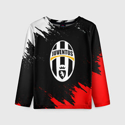 Лонгслив детский Ювентус краски текстура, цвет: 3D-принт