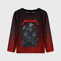 Детский лонгслив Metallica в виде волков