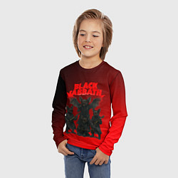 Лонгслив детский Black Sabbath летучие мыши, цвет: 3D-принт — фото 2