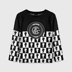 Лонгслив детский Inter люди спорт паттерн, цвет: 3D-принт