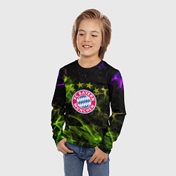 Лонгслив детский Бавария Мюнхен огонь, цвет: 3D-принт — фото 2