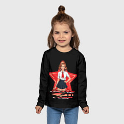 Лонгслив детский Назад в СССР пионеры, цвет: 3D-принт — фото 2