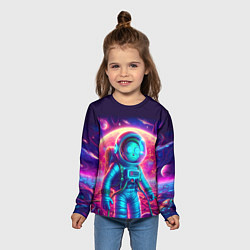 Лонгслив детский Морти в одиночестве на неоновой планете, цвет: 3D-принт — фото 2