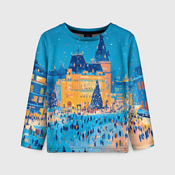 Лонгслив детский Московские новогодние каникулы, цвет: 3D-принт