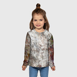 Лонгслив детский Абстракция - gray limestone, цвет: 3D-принт — фото 2