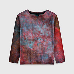 Детский лонгслив Абстракция - red rust on blue