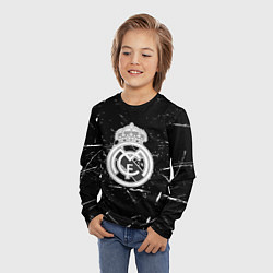 Лонгслив детский Ювентус краски штрихи, цвет: 3D-принт — фото 2