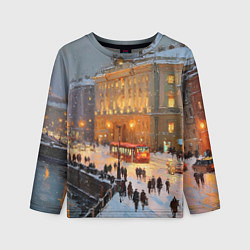 Лонгслив детский Предновогодний Санкт-Петербург, цвет: 3D-принт