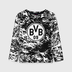 Лонгслив детский Боруссиа белые краски, цвет: 3D-принт
