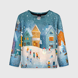 Лонгслив детский Новогодние каникулы, цвет: 3D-принт