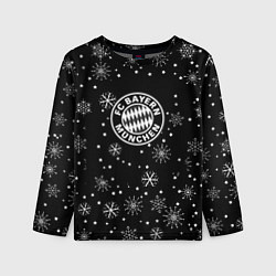 Лонгслив детский Бавария Мюнхен зима снежинки, цвет: 3D-принт