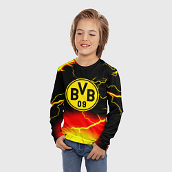 Лонгслив детский Borussia шторм молнии, цвет: 3D-принт — фото 2