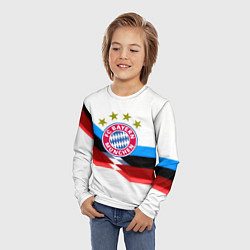 Лонгслив детский Бавария Мюнхен геометрия спорт, цвет: 3D-принт — фото 2
