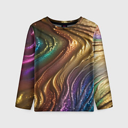 Лонгслив детский Сморщенные складочки жидкости, цвет: 3D-принт