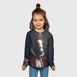 Лонгслив детский Лошадь в новогоднем костюме, цвет: 3D-принт — фото 2