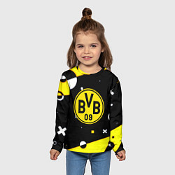 Лонгслив детский Borussia геометрия текстура, цвет: 3D-принт — фото 2