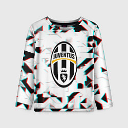 Лонгслив детский Ювентус геометрия глитч, цвет: 3D-принт