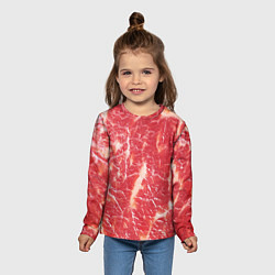 Лонгслив детский Мясо, цвет: 3D-принт — фото 2