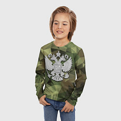 Лонгслив детский Камуфляж и герб, цвет: 3D-принт — фото 2