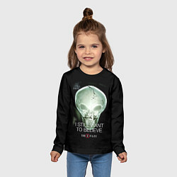 Лонгслив детский X-files: Alien skull, цвет: 3D-принт — фото 2